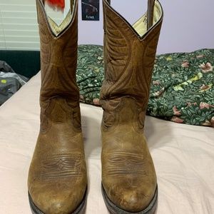 Brahma Leather Cowboy Boots
